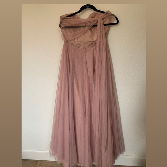 Jenny Yoo JULIA Whipped Apricot Tulle Bridesmaid Dress - CONVERTIBLE STRAPS - Picture 4 of 6